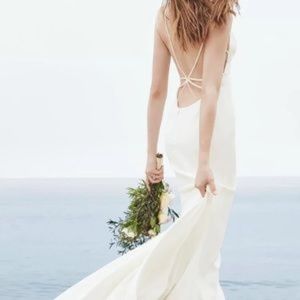 Nearly Backless White Gown
